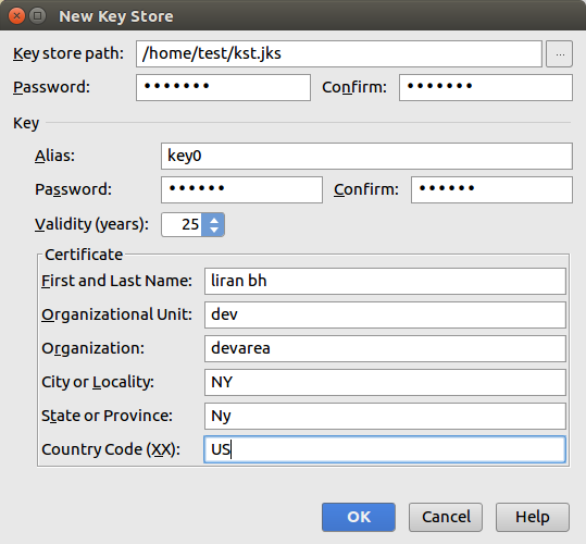 generate android new keystore Signing Developers â€“ Android Application Area